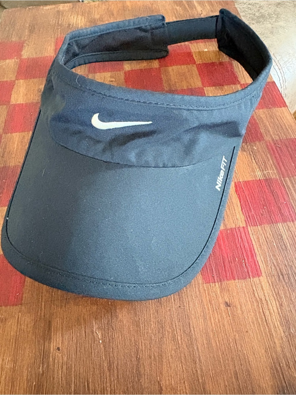 Nike Featherlight Dri-FIT Black Running Golf Tennis Adjustable Visor Hat Unisex